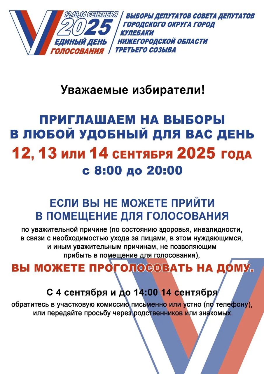 Выборы депутатов Совета депутатов городского округа г.Кулебаки третьего созыва