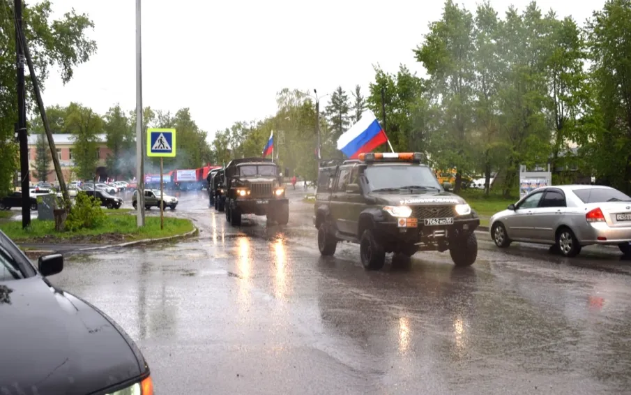 В Кулебаках состоялся традиционный автопробег "Помним, чтим, гордимся!", посвящённый 79 годовщине Победы советского народа в ВОВ и поддержке российских войск в борьбе с неонацизмом и фашизмом на Украине