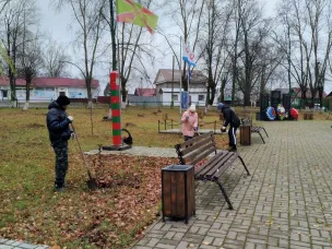 В посёлке Велетьма работниками территориального управления № 2 проведены работы по высадке кустов пузыреплодника бордового