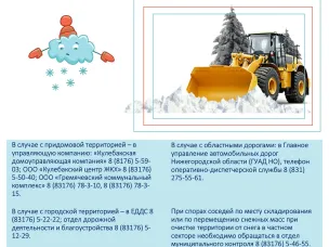 Куда обращаться по вопросу очистки от снега?