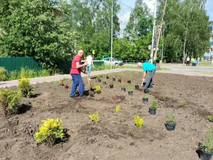 Еще одна клумба появилась в Кулебаках: на пересечении улиц Адмирала Макарова и Циолковского