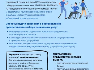 Памятки для граждан, имеющих право на получение набора социальных услуг