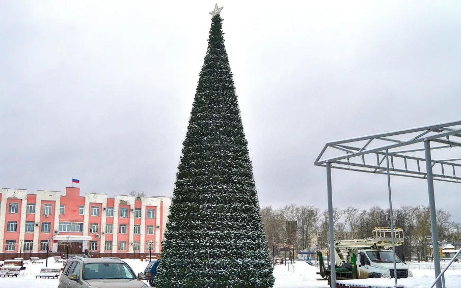 К середине декабря на площади Ленина традиционно появляется символ приближающегося праздника - главная елка города