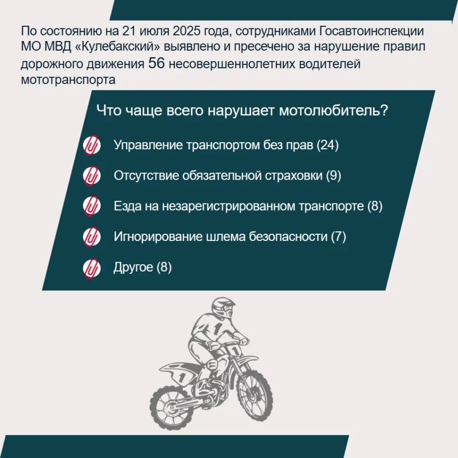 Что чаще всего нарушает мотолюбитель?