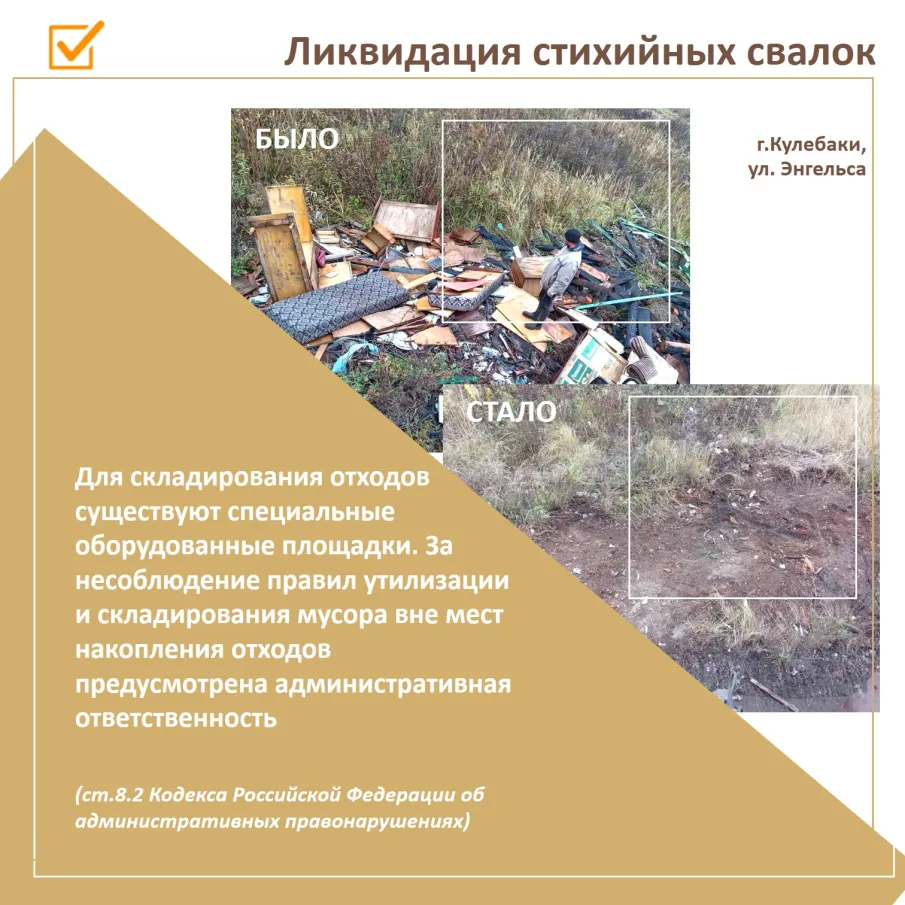 Мусорные свалки убирают, но они появляются вновь