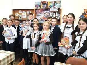 Для юных читателей Гремячевской школы №2 прошёл Гагаринский урок «Задачу выполнил. Гагарин»
