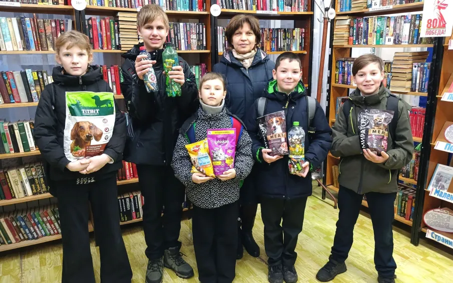 Ребята из кружка «Друзья природы» участвуют в экологических акциях