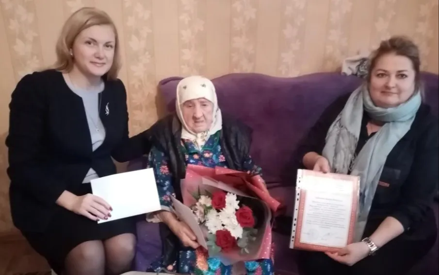 100-летний юбилей  27 ноября отметила  жительница Кулебак участница Великой Отечественной войны Варвара Федоровна Демкина