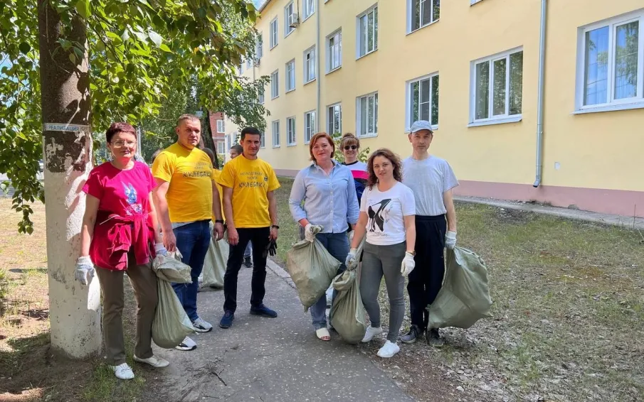 В связи с празднованием 91-летия города Кулебаки в период с 3 по 9 июля на территории городского округа прошел Общегородской субботник