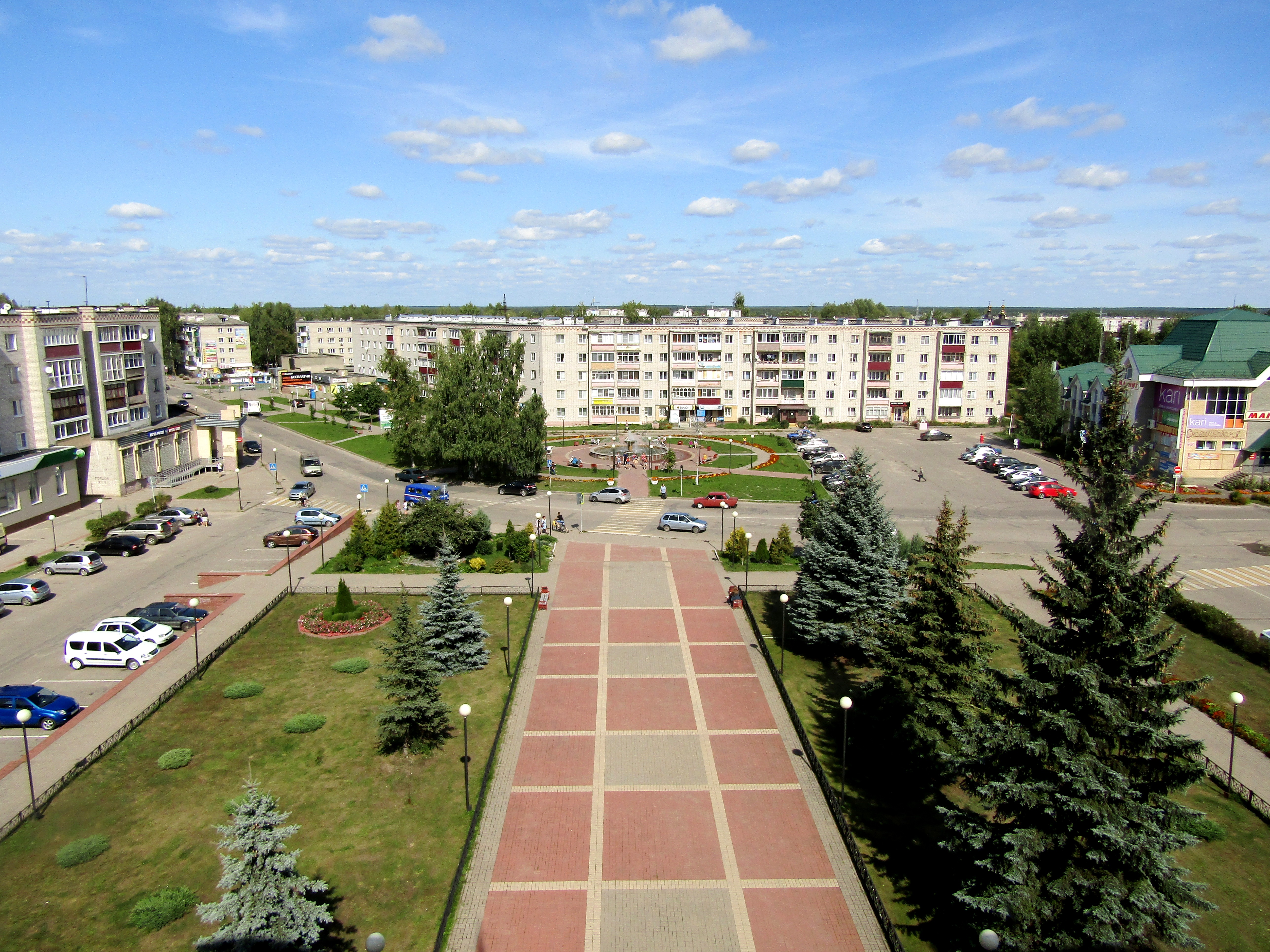 Улица Воровского, фонтан, г.Кулебаки
